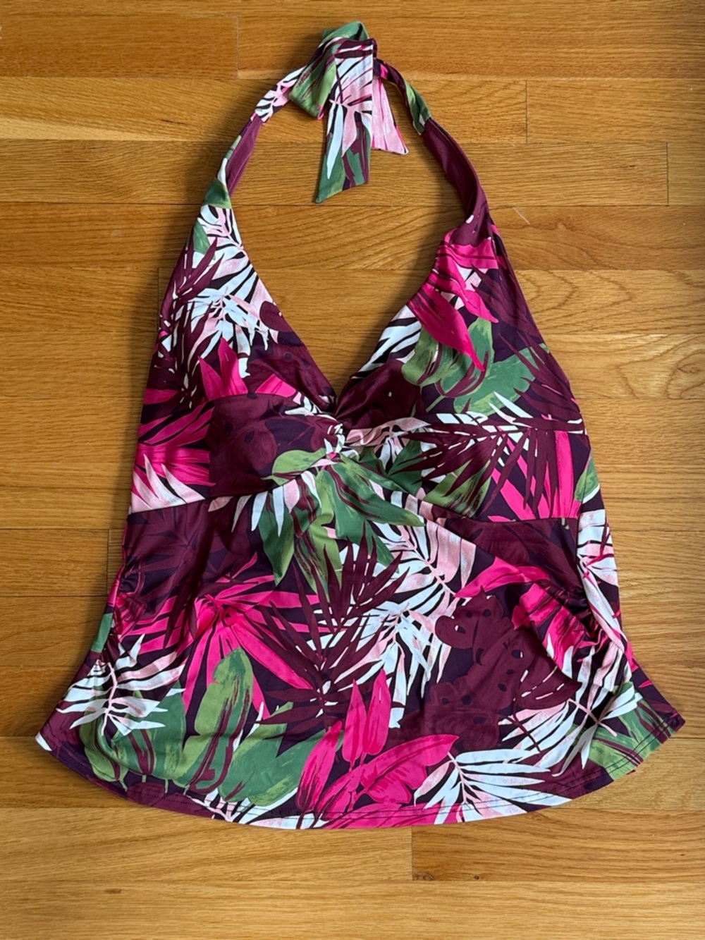 Lands' End Tropical Halter Takini top sz 18W
